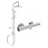MEXEN Erik Shower Column Including Kai Shower Thermostatic Mixer, Silver (77100205-00) - Shower Set