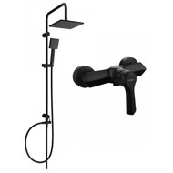 MEXEN Tord Shower Column Including Shower Faucet Sabre, Black (72140200-70) - Shower Set