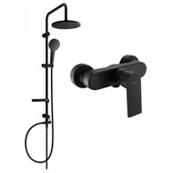 MEXEN Erik Shower Column Including Shower Faucet Royo, Black (72240205-70) - Shower Set