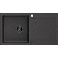 MEXEN Leo granite sink 900 × 500 mm, black sprinkled - Granite Sink