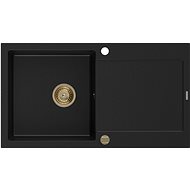 MEXEN Leo granite sink 900 × 500 mm, black II - Granite Sink