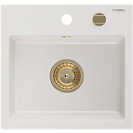 MEXEN Milo granite sink 435 × 410 mm, white II - Granite Sink