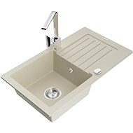 MEXEN Pablo granite sink with mixer Rita, beige - Granite Sink