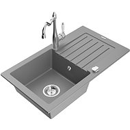 MEXEN Pablo granite sink with mixer Carla, grey - Granite Sink