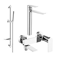 MEXEN Zero SET basin + bath mixer with accessories DF70, chrome 7113DF70-00 - Tap