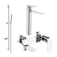 MEXEN Zero SET basin + bath mixer with accessories DS70, chrome 7113DS70-00 - Tap