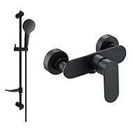 MEXEN Milo DF05 shower mixer with accessories, black (7134R05-70) - Tap
