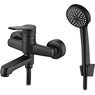Kuchinox ATEZ wall-mounted bath mixer with accessories, black (BTK_711D) - Tap