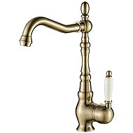 Laveo Evora pedestal basin mixer L, antique brass (BAE_565D) - Tap