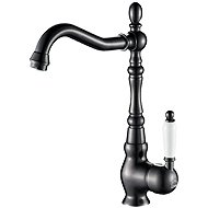 Laveo Evora pedestal basin mixer L, black (BAE_765D) - Tap