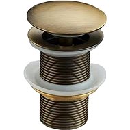 MEXEN Knob stopper without overflow, round, antique bronze - Sink Waste Outlet