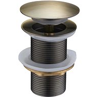 MEXEN Knob stopper without overflow round, antique brass - Sink Waste Outlet