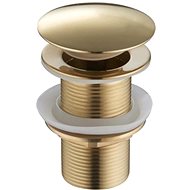 MEXEN Crank-stopper without overflow, round, gold - Sink Waste Outlet