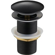 MEXEN Handle-stopper without overflow, round, black - Sink Waste Outlet