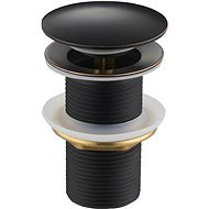 MEXEN Handle-stopper without overflow round, old black - Sink Waste Outlet