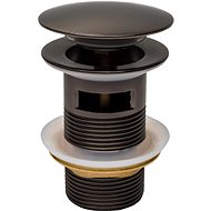 MEXEN Stopper with overflow, round, graphite - Sink Waste Outlet