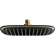 MEXEN D-49 head shower 25 × 29 cm, black-gold - Rain Shower