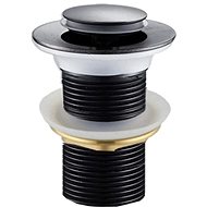 MEXEN Handlebar stopper without overflow, small round, black (79915-70) - Sink Waste Outlet