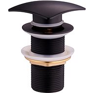 MEXEN Crank-stopper without overflow, square black (79916-70) - Sink Waste Outlet