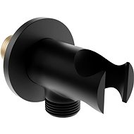 MEXEN Shower holder Kai, fixed, with spout, black - Shower Holder