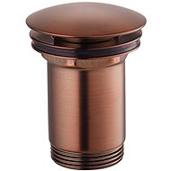 OMNIRES Crank handle stopper for washbasin with and without overflow copper retro - Sink Waste Outlet