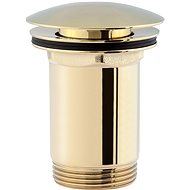 OMNIRES Crank handle stopper for washbasin with or without overflow gold - Sink Waste Outlet