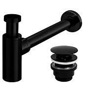 REA Washbasin trap with click-clack outlet, black - Siphon