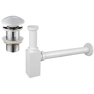 MEXEN Washbasin trap with click-clack outlet without overflow, white - Siphon