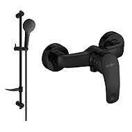 MEXEN Fabia DF05 shower mixer with accessories, black (74654DF05-70) - Shower Set