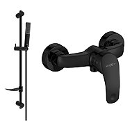 MEXEN Fabia DF72 shower mixer with accessories, black (74654DF72-70) - Shower Set