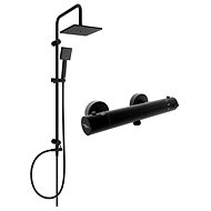 MEXEN Tord Shower Column Including Shower Thermostatic Faucet Kai, Black ( 77100200-70 ) - Shower Set