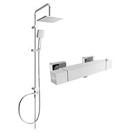 MEXEN Tord shower column including Cube thermostatic shower mixer, chrome ( 77200200-00 ) - Shower Set
