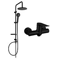 MEXEN Carl shower column including Pecos shower mixer, black ( 72740240-70 ) - Shower Set