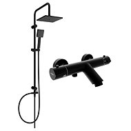 MEXEN Tord Shower Column Including Kai Thermostatic Bath Faucet, Black ( 77300200-70 ) - Shower Set