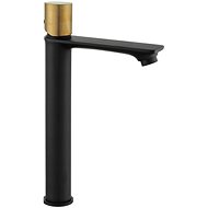 Mexen Royo One high basin mixer, black/gold (72211-75) - Tap