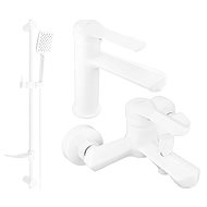 Mexen Saber DF62 Set of basin and bath mixer with accessories, white (72103DF62-20) - Tap