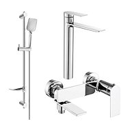Mexen Zero Set basin + bath mixer with accessories DF62, chrome (7113DF62-00) - Tap
