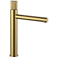 Mexen Elba One basin mixer, tall, gold (74111-50) - Tap