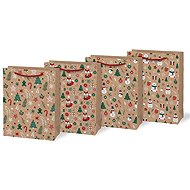 MFP Christmas set M LUX KRAFT mix V9 (190 × 250 × 90 mm) - pack of 4 - Gift Bag