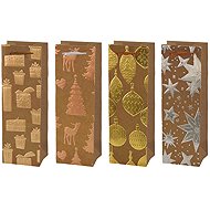 MFP Christmas set T12 KRAFT mix V29 (120 × 360 × 85 mm) - pack of 4 - Wine Bag