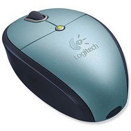 Myš Logitech Cordless Optical Mini Mouse modrá (blue) bezdrátová optická, USB - Mouse