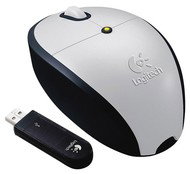 bezdrátová, Myš Logitech Cordless Optical Mini Mouse stříbrná (silver) optická, USB - Mouse