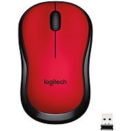 Logitech Wireless Mouse M220 Silent, červená - Myš