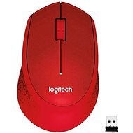 Logitech Wireless Mouse M330 Silent Plus - piros - Egér