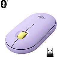 Logitech Pebble M350 Wireless Mouse - Lavender & Lemonade - Maus