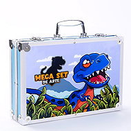 MG Art Suitcase Dino Painting Set for Kids 145 pcs, blue - Art Supplies