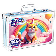 MG Art Suitcase Kitty Painting Set for Kids 145 pcs, pink - Art Supplies