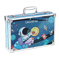 MG Art Suitcase Universe Painting Set for Kids 145 pcs, blue - Art Supplies