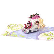3D Wedding Car Card - Greeting Card