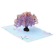 3D Greeting Card Flowering Tree - Greeting Card